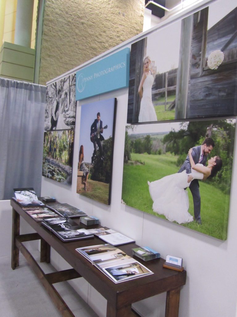 Bridal Booth Set Up portrait wall close up