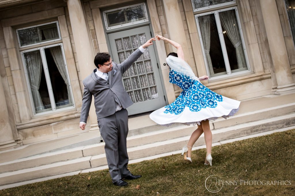 Miriam and Ian Spin Blue Dress