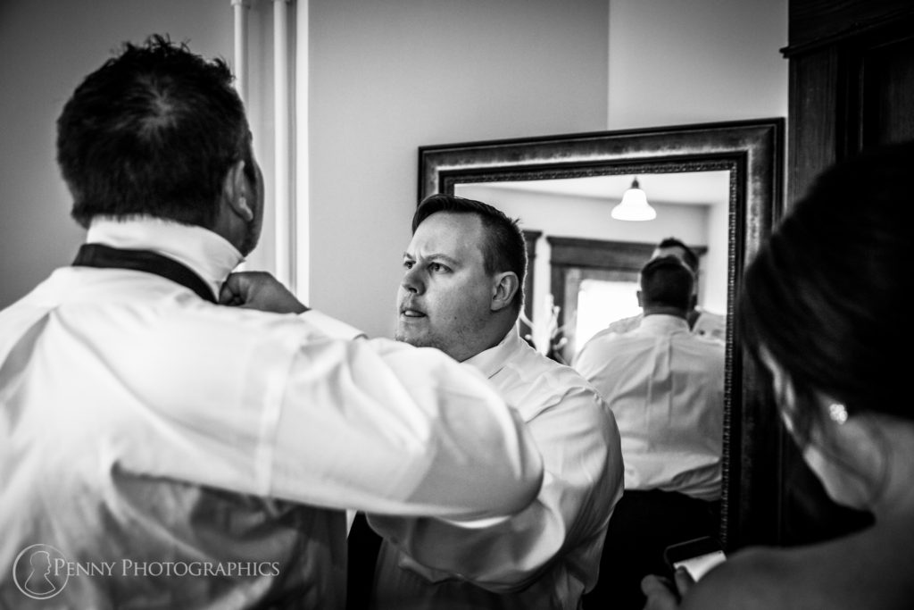 Paige and Adam wedding getting ready