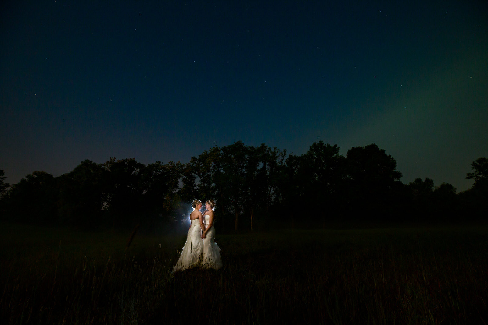 Creekside Farm Wedding romantic couple shot