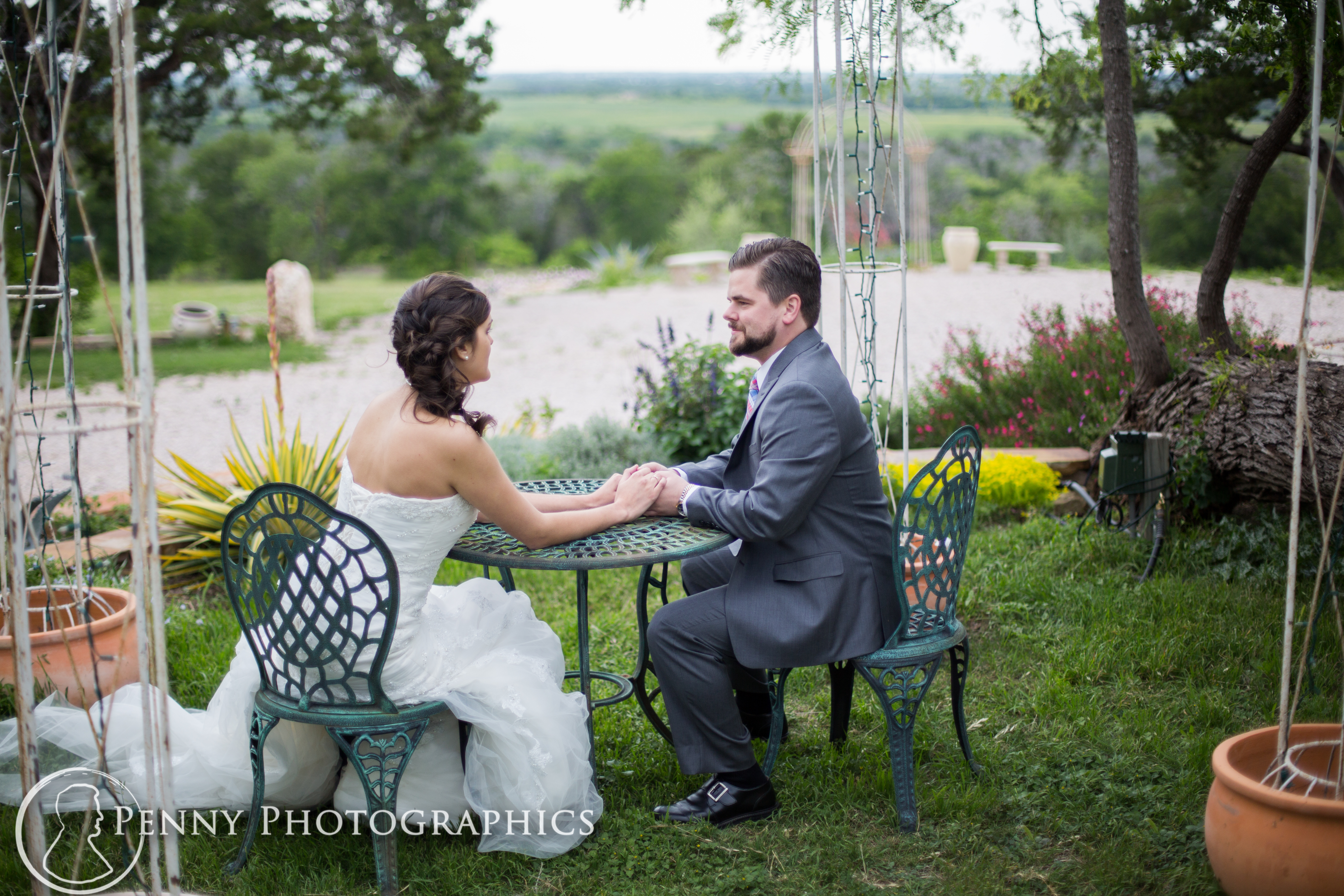 Romantic Wedding garden at TerrAdorna in Manor, TX