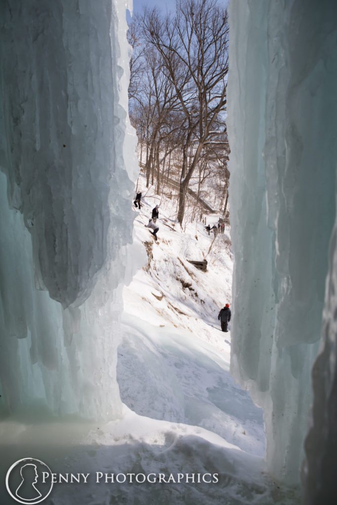Minnehaha Frozen Falls Adventure through the frozen falls