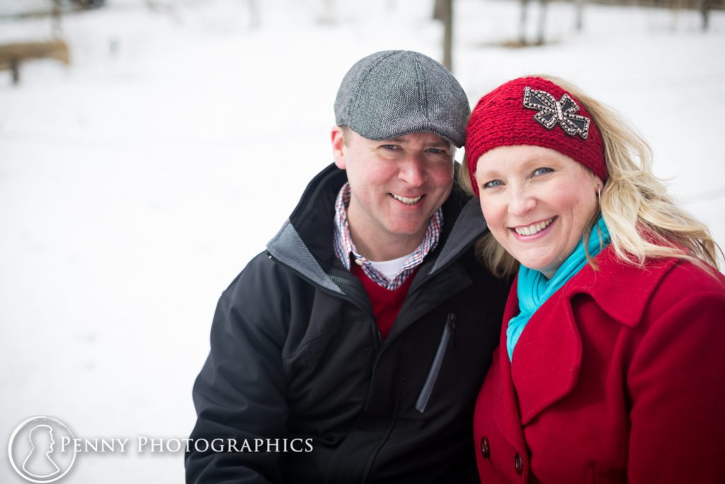 Minnesota State Fair Engagement snowy couples portrait