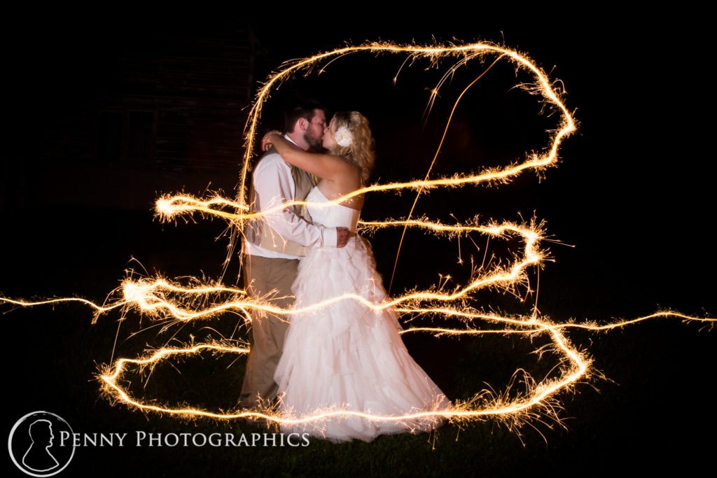 Outdoor Barn Wedding wedding sparkler capture