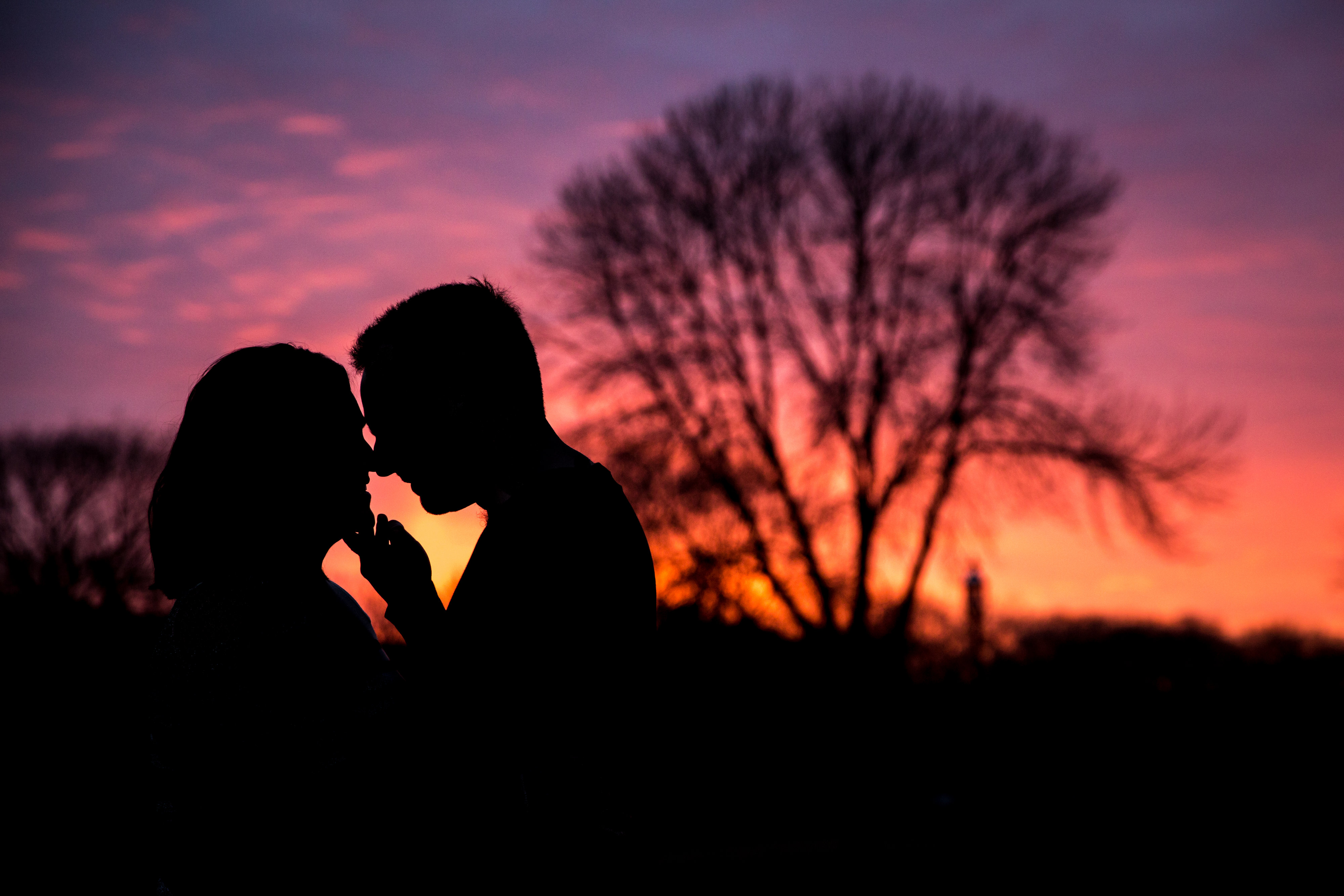 sunset at boom island engagement session
