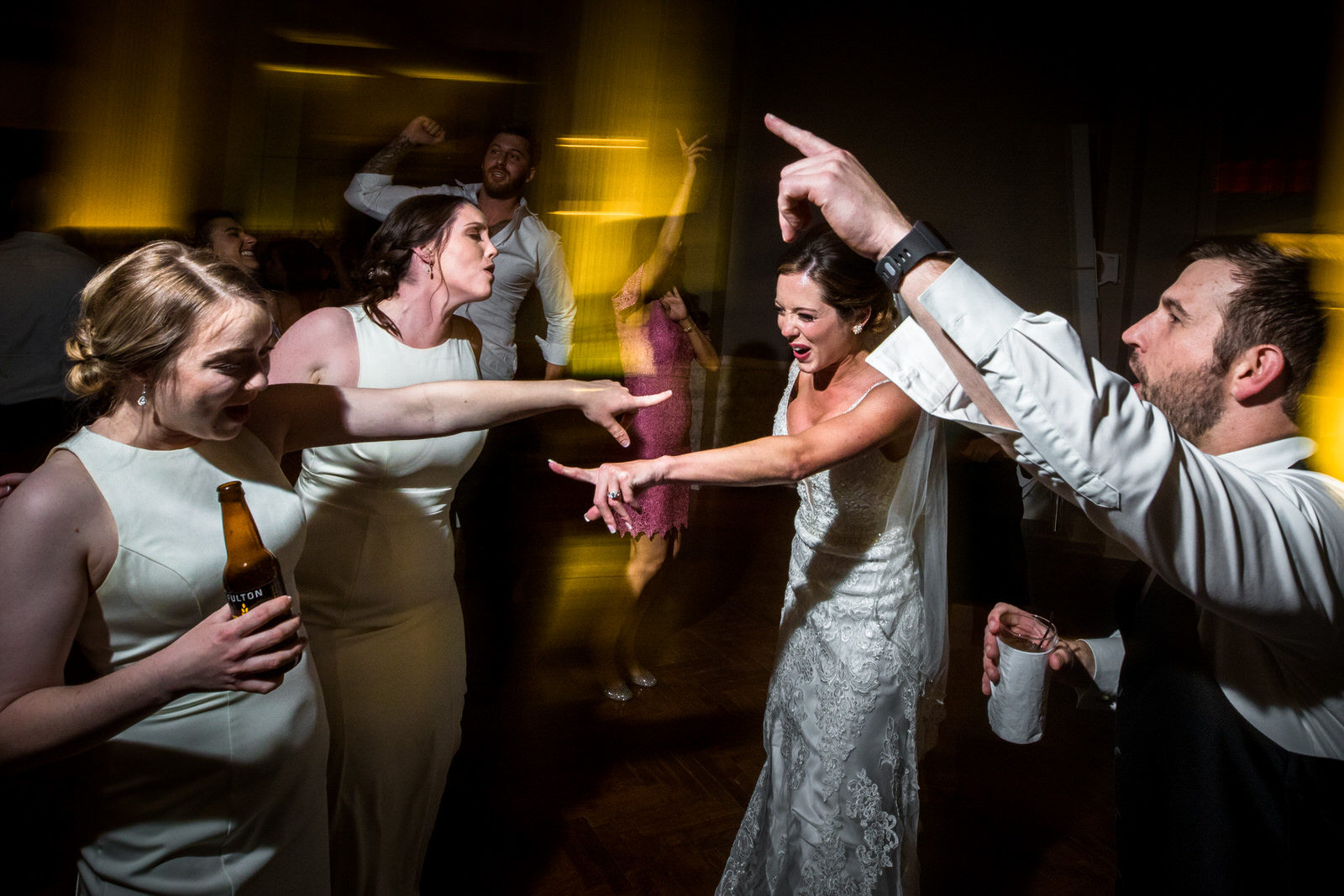 Calhoun Beach Club Wedding bride and ladies on dance floor