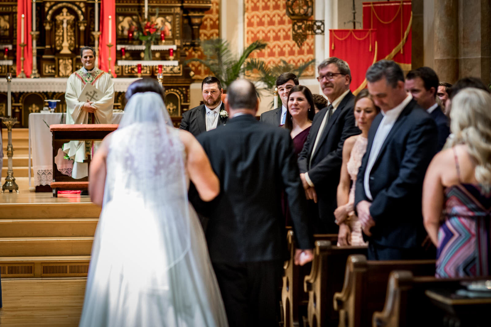 Saint Paul Wedding bride and father down the aisle