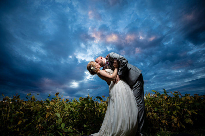 sunset North Star Farm wedding