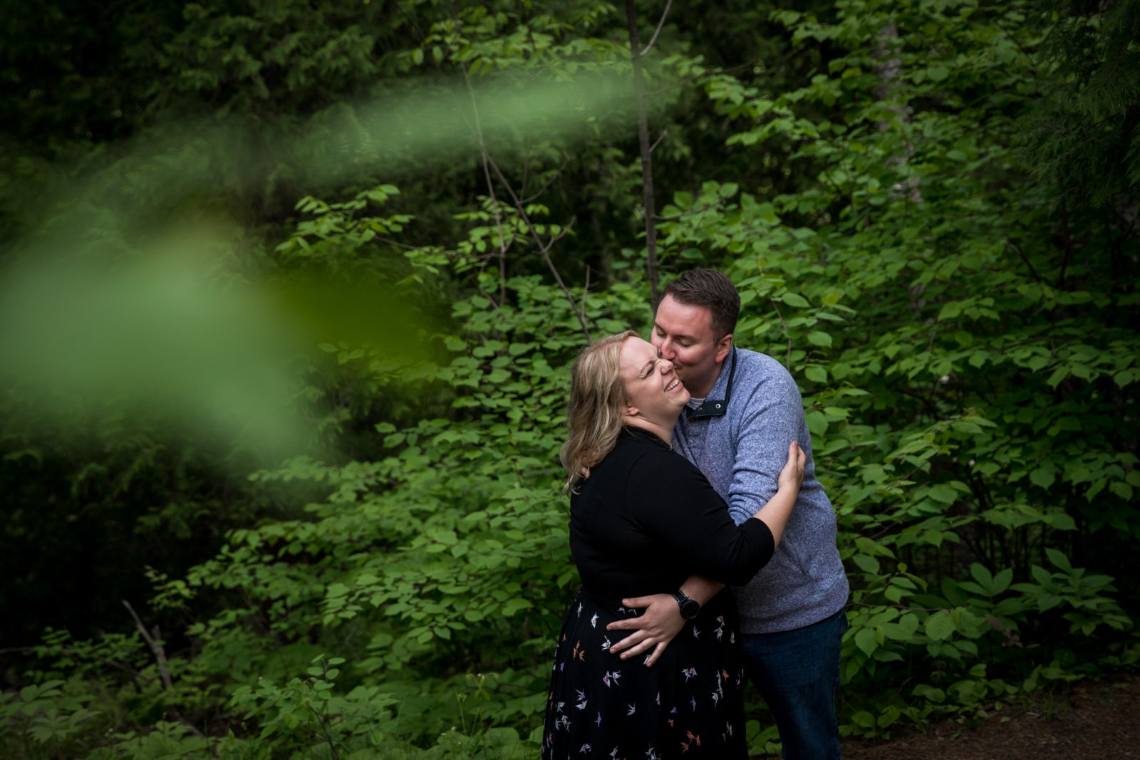 Fun in the greenery Lake Superior Zoo Engagement Session