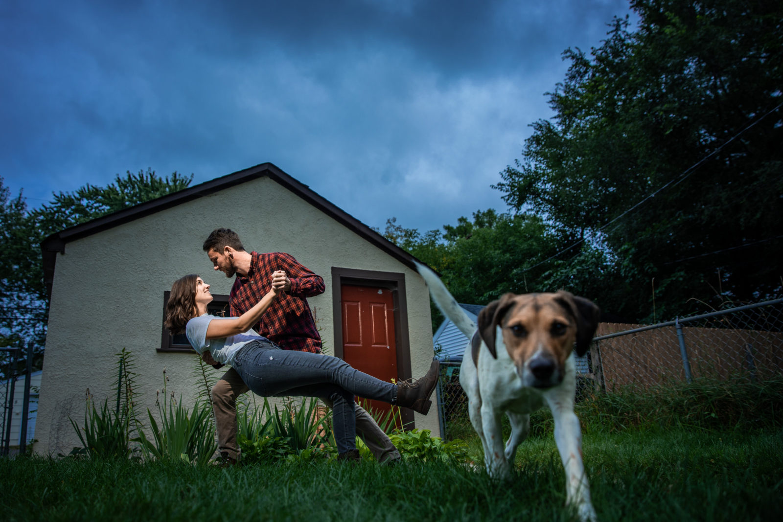 epic portrait in-home engagement session